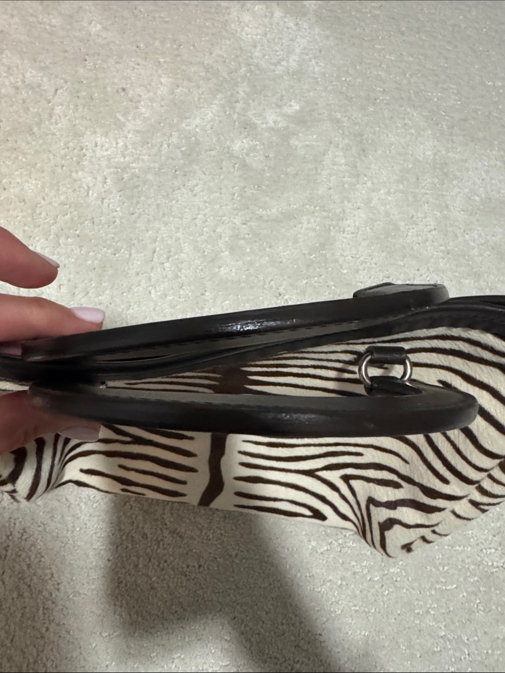 Rare vintage Prada Zebra Print pony hair Top-Handle bag - Picture 12 of 16